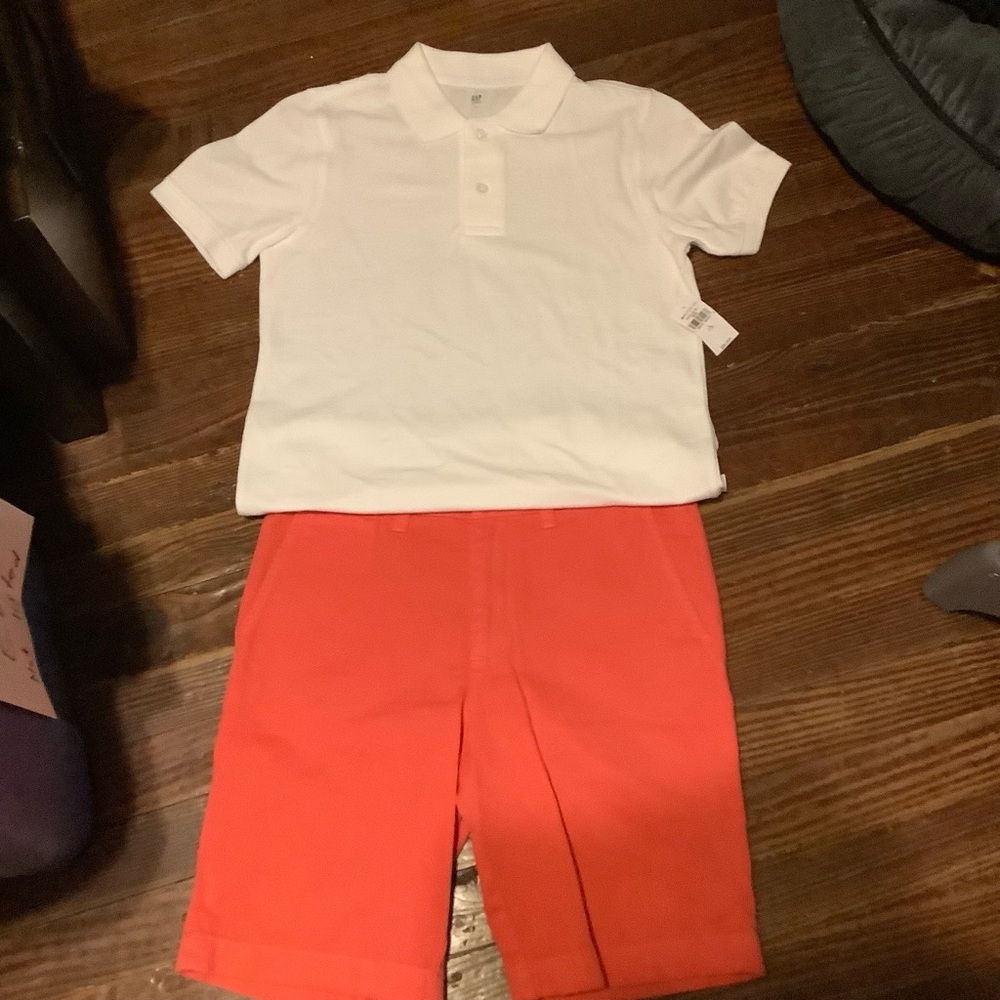 Crewcuts Size 12 shorts. Gap Size Large shirt. Set. NWT and Worn one time